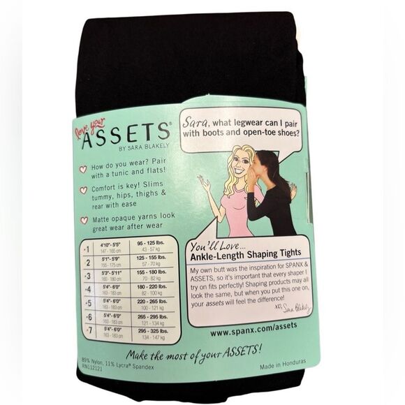 SPANX Black Ankle-Length Shaping Tights - Picture 2 of 3